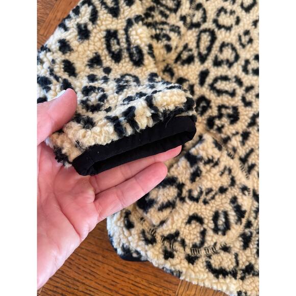 Polo Ralph Lauren animal print Sherpa 1/2 zip pullover - Picture 3 of 7